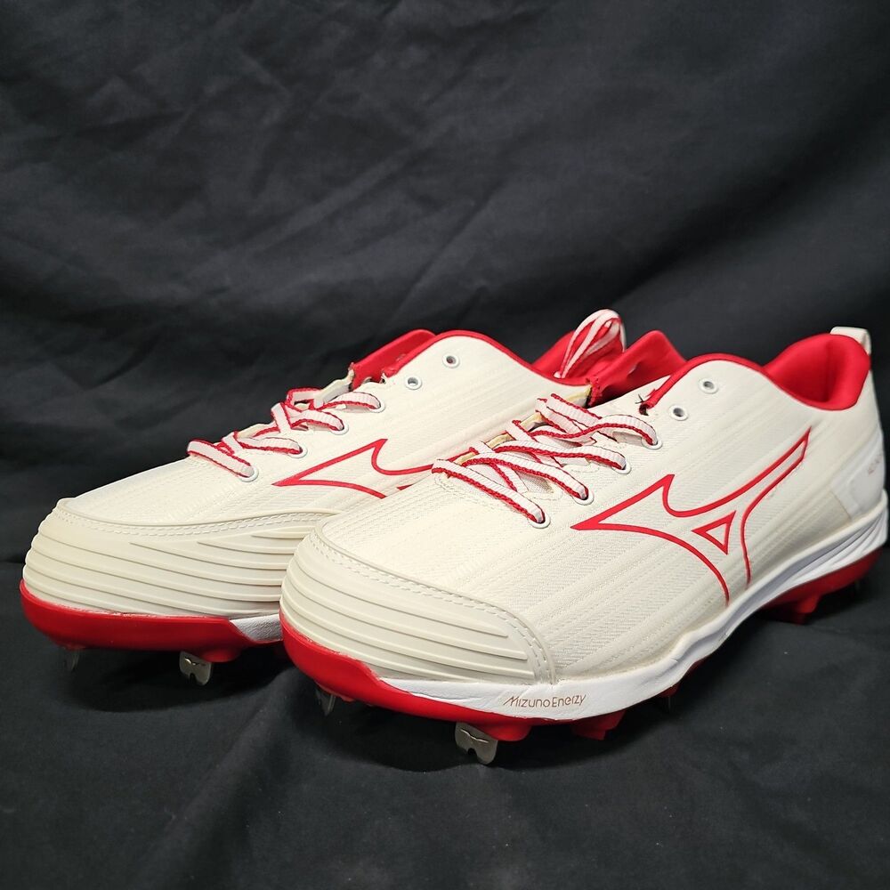 Mizuno Enerzy Softball Cleats Size 9 Red And White